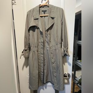 Army Green Banana Republic Trench Coat